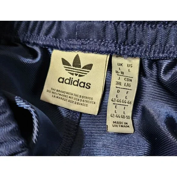 Adidas Womens Navy Blue Athletic Track Pants Sz L Running Athleisure - Picture 7 of 7